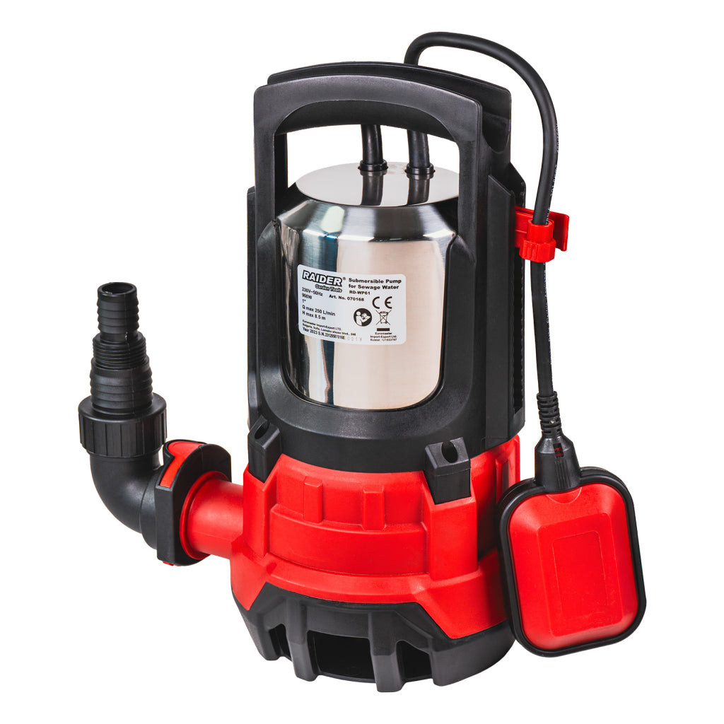 Raider Pompa cu plutitor 900W 1" 7-8.5m 15000l/h 35mm inox RD-WP61