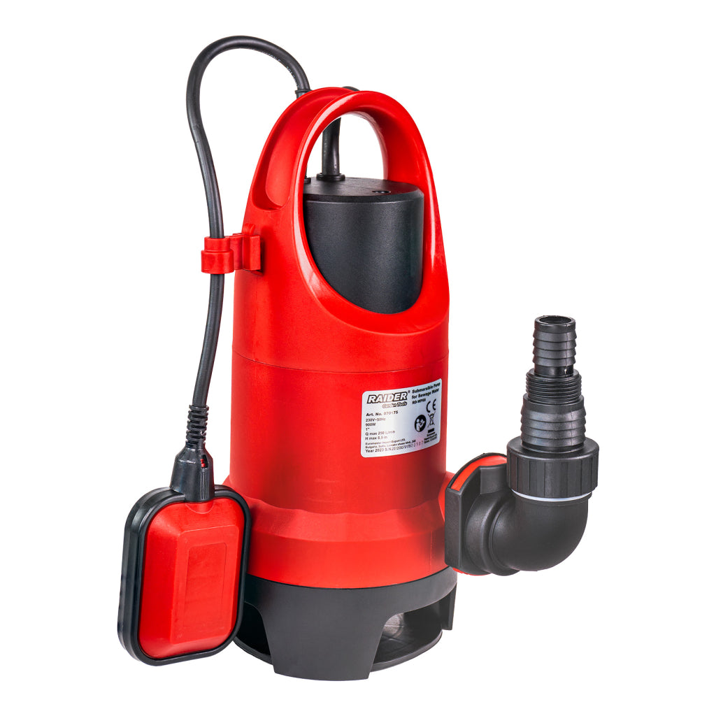 Raider Pompa cu plutitor 900W 1" 7-8.5m 15000l/h 35mm RD-WP68