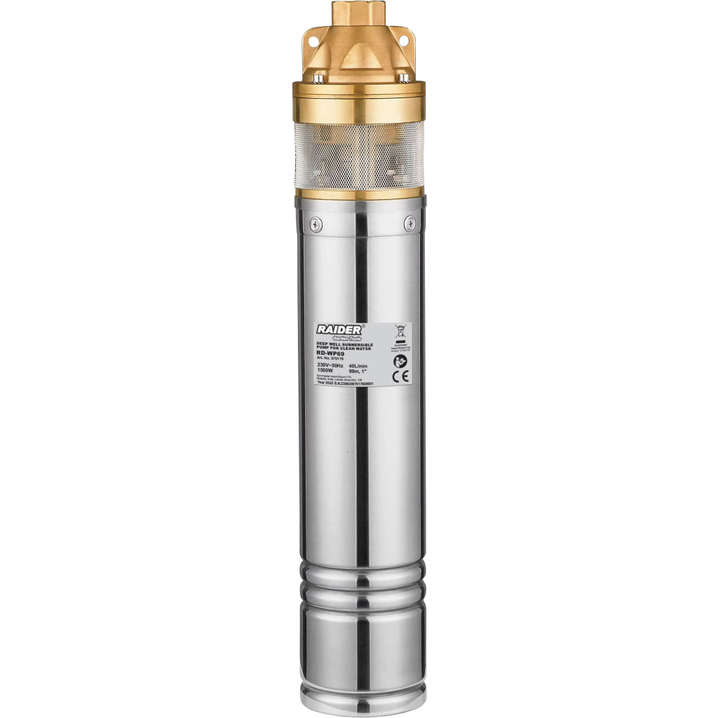 Raider Pompa submersibila 1T 1.5kW 1" 15-99m 2400l/h RD-WP69
