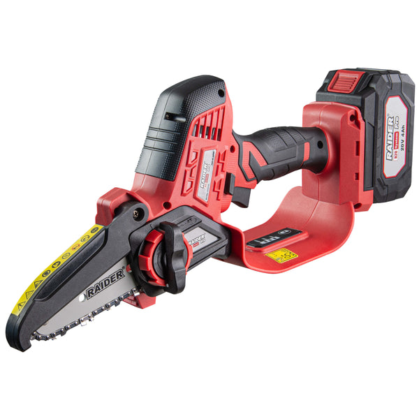 Raider R20 Fierastrau de gradina cu lant si lama 20V 100mm 4Ah RDP-GLGP20