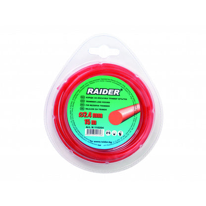 Raider Accessories Fir pentru motocoasa ø2.4mm x 1.5m rotund rosu