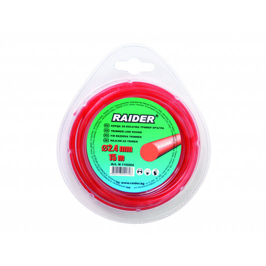 Raider Accessories Fir pentru motocoasa ø2.4mm x 1.5m rotund rosu