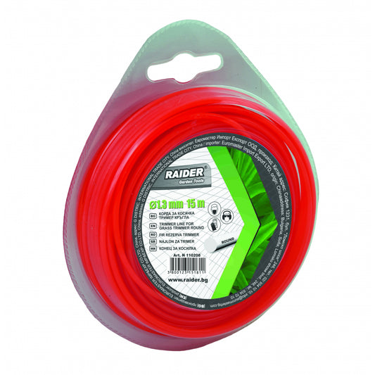 Raider Accessories Fir pentru trimmer ø1.3mm x 1.5m rotund rosu