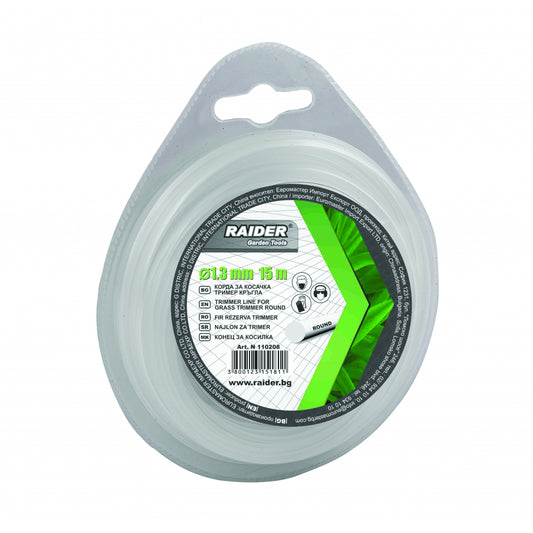 Raider Accessories Fir pentru trimmer ø1.3mm x 1.5m patrat alb