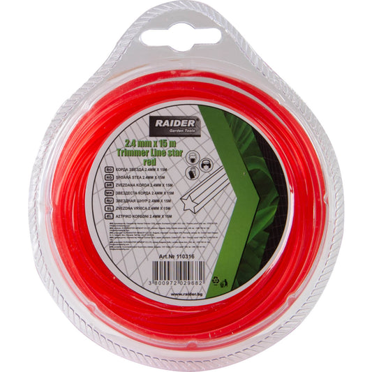 Raider Accessories Fir pentru motocoasa ø2.4mm х 1.5m stea rosu