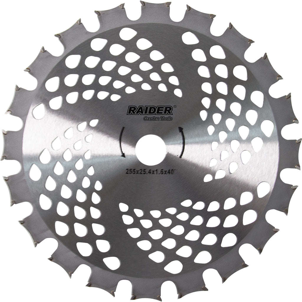 Raider Accessories Lama pentru motocoasa ø255x25.4mm 40T vidia 2 sensuri