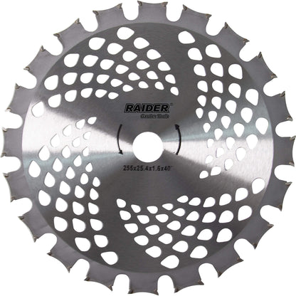 Raider Accessories Lama pentru motocoasa ø255x25.4mm 40T vidia 2 sensuri
