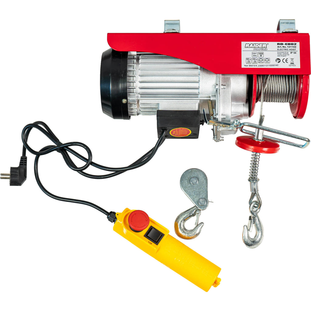 Raider Macara electrica 500kg 1020W RD-EH02