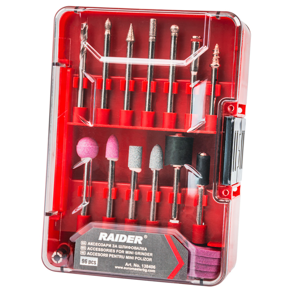Raider Accessories Set 96 accesorii pentru mini polizor drept