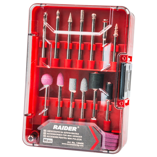 Raider Accessories Set 96 accesorii pentru mini polizor drept