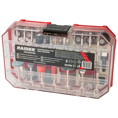 Raider Accessories Set 227 accesorii pentru mini polizor drept
