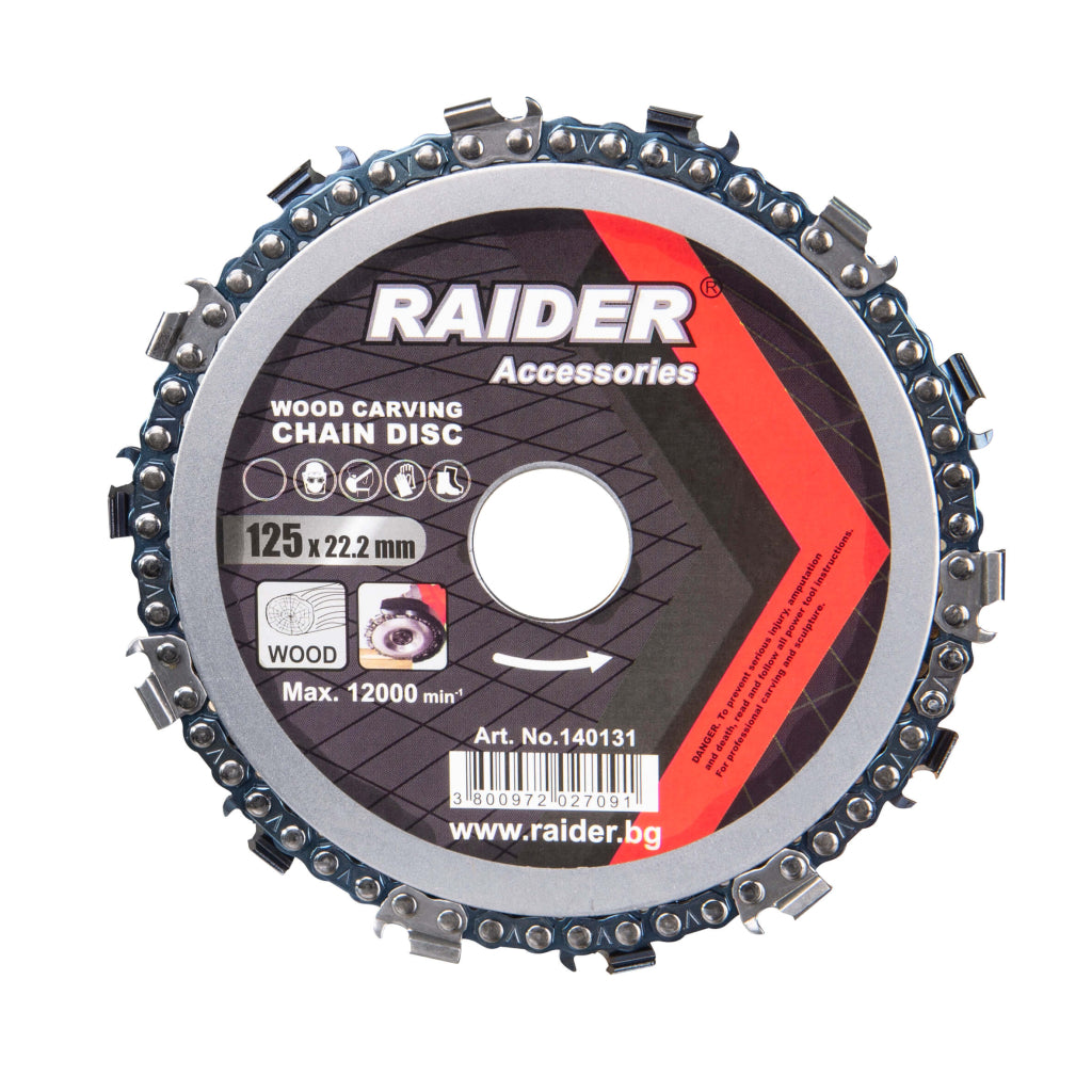 Raider Accessories Disc circular pentru lemn 125x22.2mm cu lant drujba