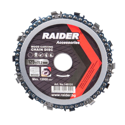 Raider Accessories Disc circular pentru lemn 125x22.2mm cu lant drujba