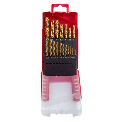 Raider Accessories Set 19 burghie metal HSS+TIN ø1.0-10mm RD