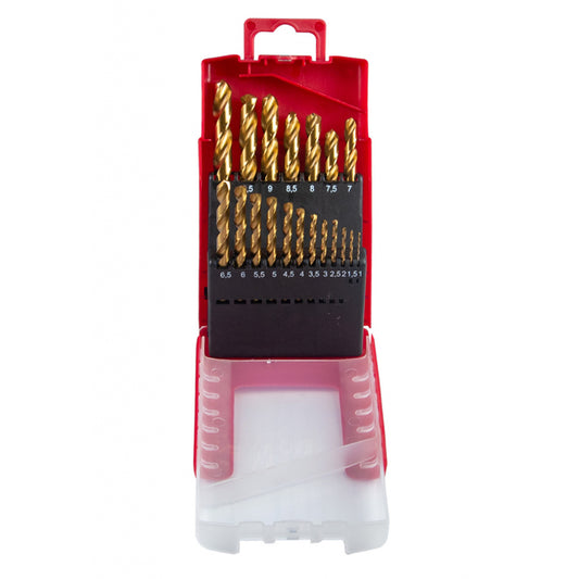 Raider Accessories Set 19 burghie metal HSS+TIN ø1.0-10mm RD