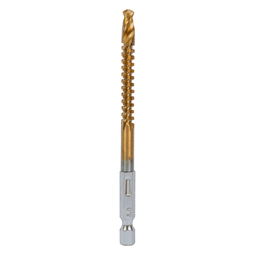 Raider Accessories Burghiu metal HSS+TIN 6.0mm cu freza decupat 1/4 HEX