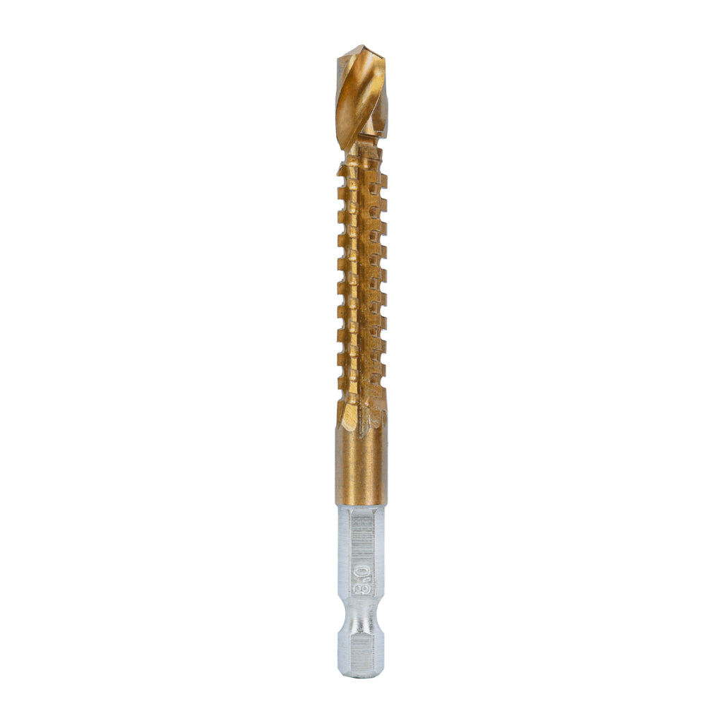 Raider Accessories Burghiu metal HSS+TIN 8.0mm cu freza decupat 1/4 HEX