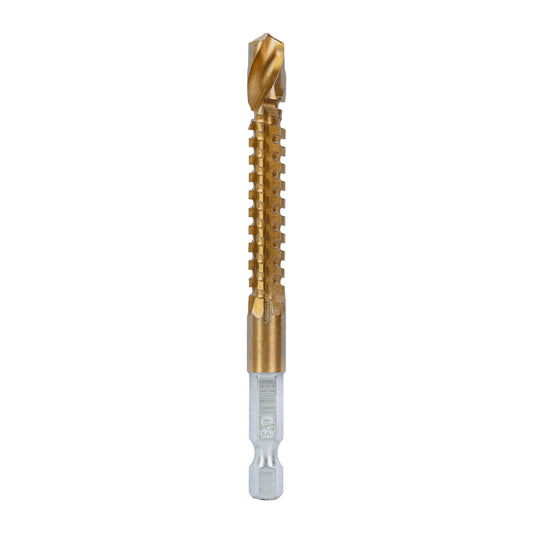 Raider Accessories Burghiu metal HSS+TIN 8.0mm cu freza decupat 1/4 HEX