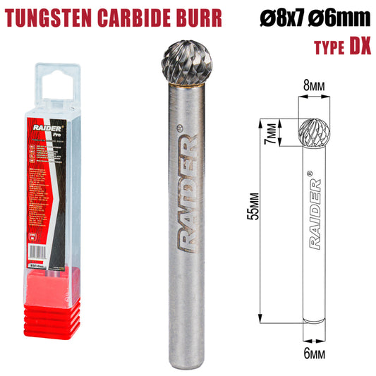 Raider Accessories Freza debavurare Tungsten Carbon tip DX ø08x07 ø6mm RDP