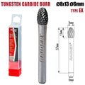 Raider Accessories Freza debavurare Tungsten Carbon tip EX ø08x13 ø6mm RDP