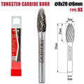 Raider Accessories Freza debavurare Tungsten Carbon tip HX ø08x20 ø6mm RDP