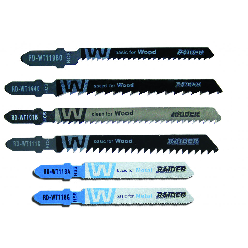 Raider Accessories Set 10 lame fierastrau pendular lemn si metal T