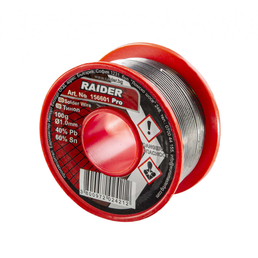 Raider Accessories Fludor ø1mm 100g 60%Sn 40%Pb Pro