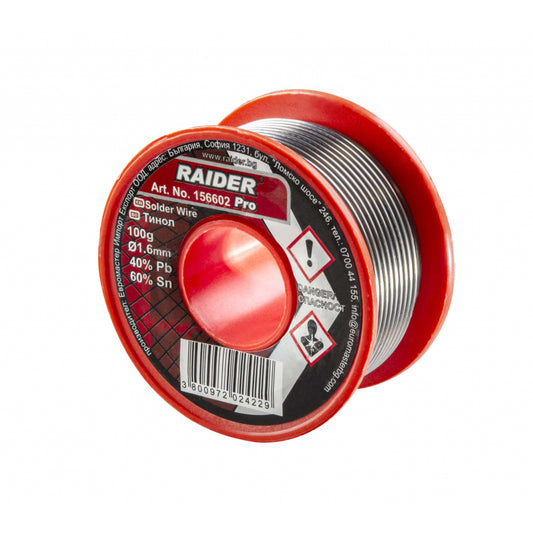 Raider Accessories Fludor ø1.6mm 100g 60%Sn 40%Pb Pro