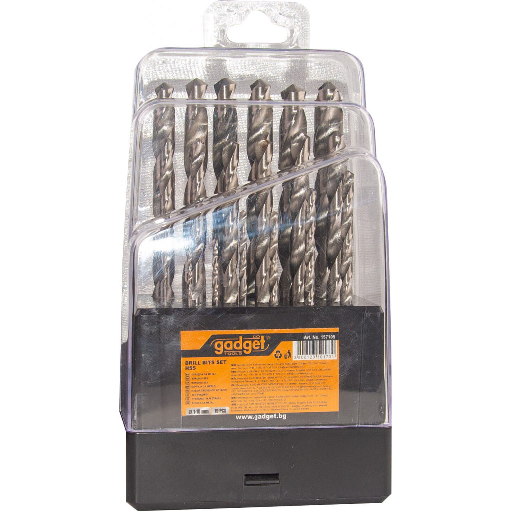 Gadget Set 19 burghie metal ø1.0-10mm HSS GD