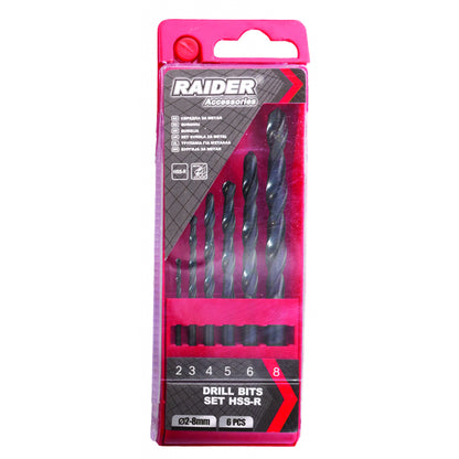 Raider Accessories Set 6 burghie metal ø2-8mm HSS-R