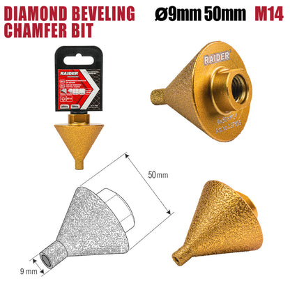 Raider Accessories Freza diamantata pentru sanfren M14 9 x 50mm
