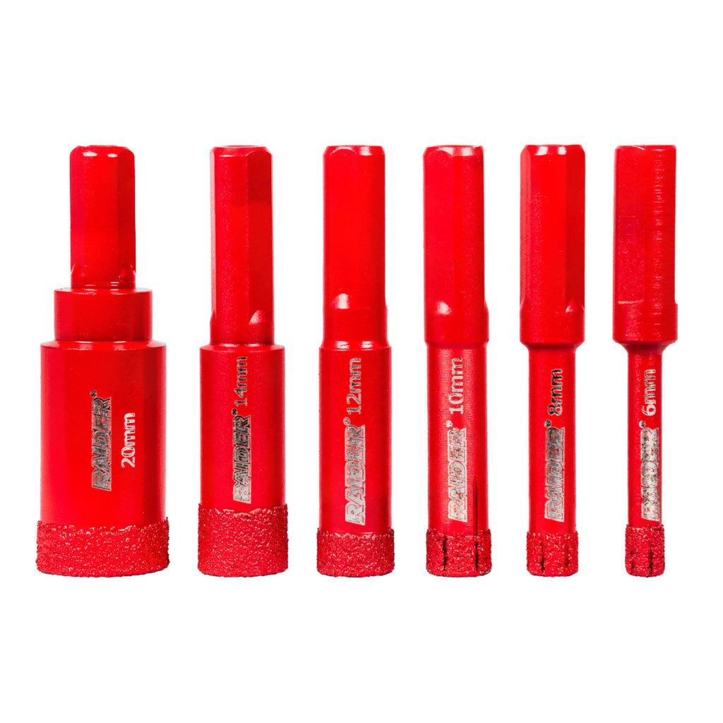 Raider Accessories Set 6 carote diamantate M14 ø6-20mm cutie plastic