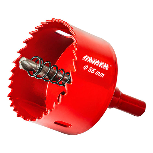Raider Accessories Carota bi-metal HSS ø55mm cu burghiu pilot RD