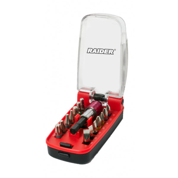 Raider set 15 biti si suport magnetic 1/4''