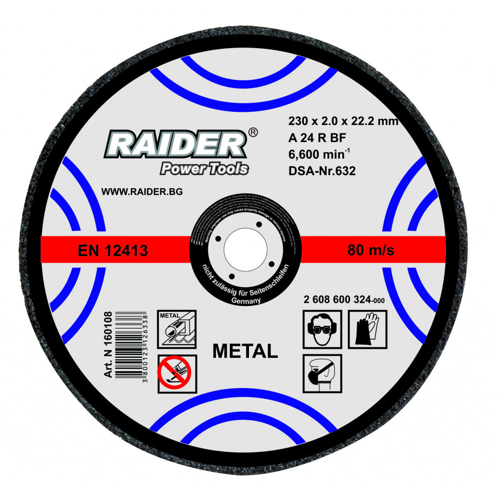Raider Accessories Disc pentru taiat metal 230х2х22.2mm