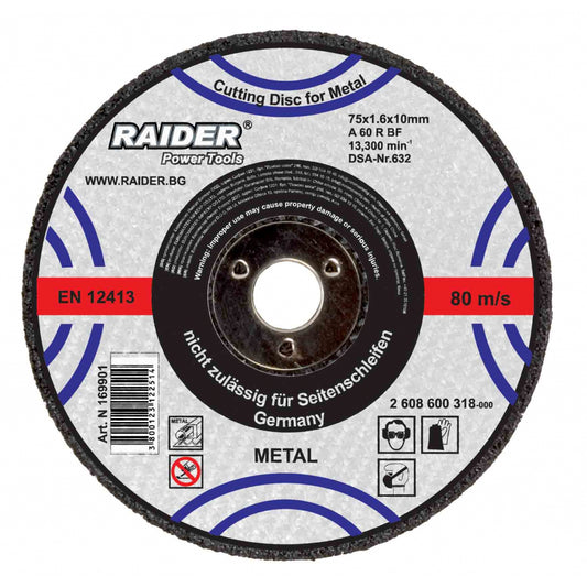 Raider Accessories Disc abraziv metal 125х6.0х22.2mm