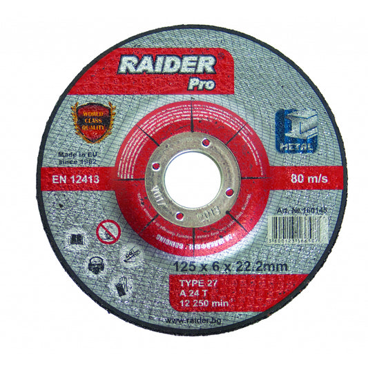 Raider Accessories Disc abraziv metal 125х6.0х22.2mm RDP