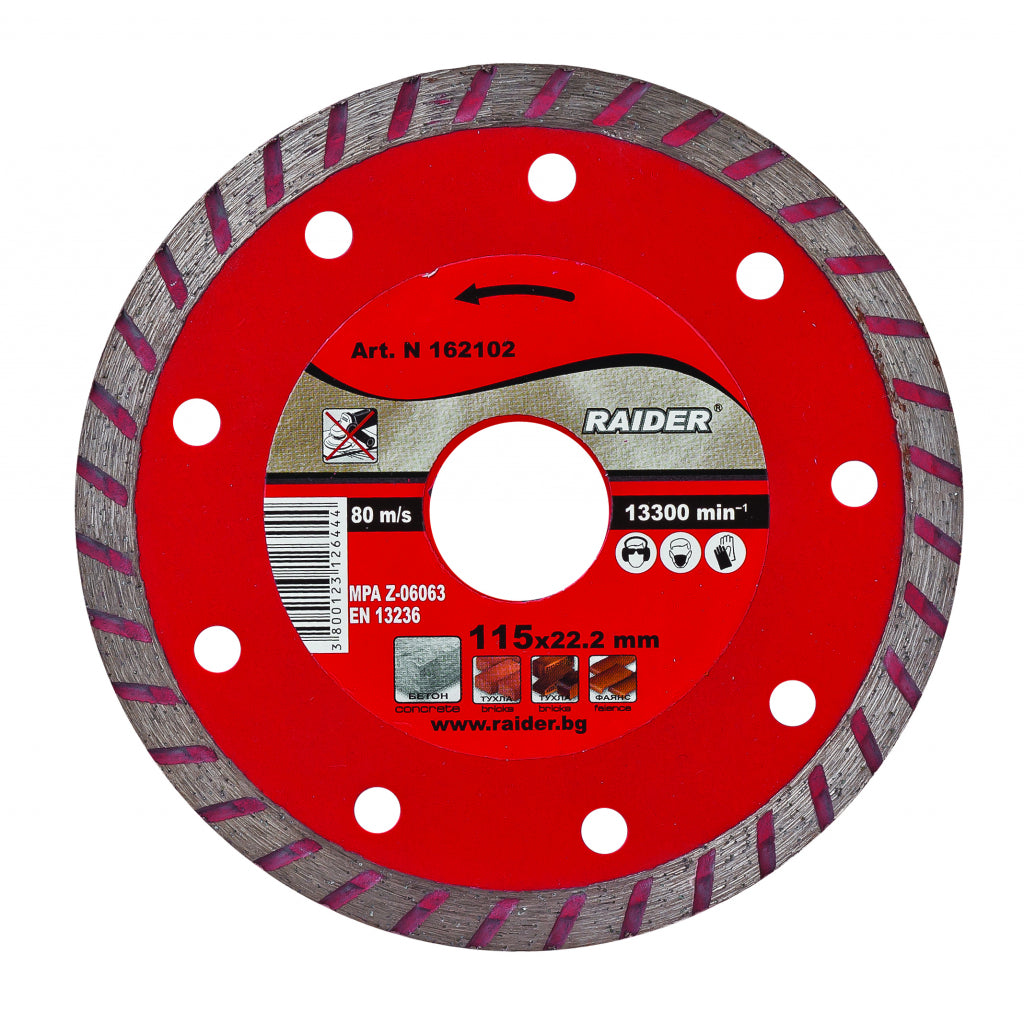 Raider Accessories Disc diamantat Turbo 115x22.2mm RD-DD05