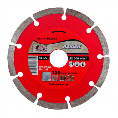 Raider Accessories Disc diamantat segmentat DRY 125x22.2mm RD-DD02