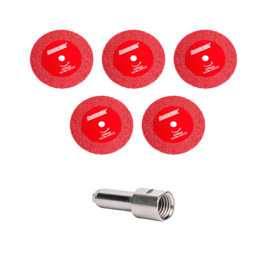 Raider Accessories Set 5 discuri diamantate 50×10mm + arbore filetat M14 RD