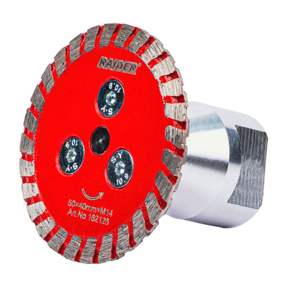 Raider Accessories Disc diamantat segmentat uscat M14 50x40mm