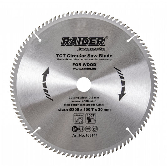 Raider Accessories Disc circular pentru lemn 305x100Tx30mm
