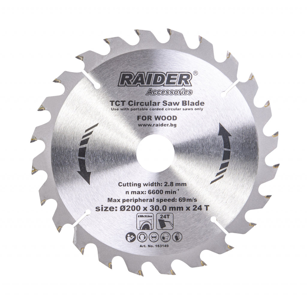 Raider Accessories Disc circular pentru lemn 200х24Тх30mm