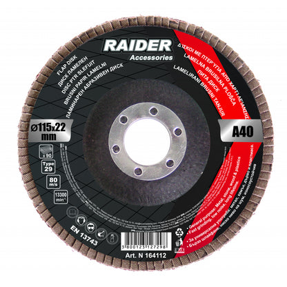 Raider Accessories Disc circular cu lamele smirghel ø115mm А60