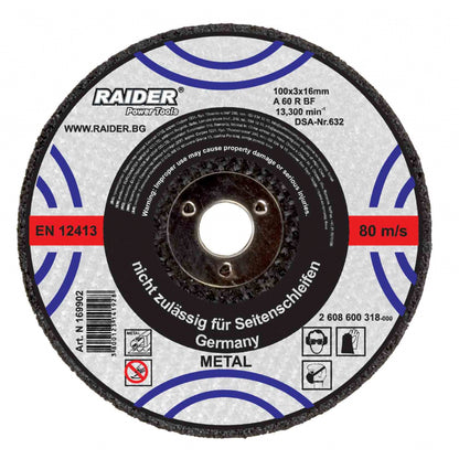 Raider Accessories Disc pentru taiat metal 100x3x16mm