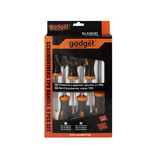 Gadget Set 6 Surubelnite CRV cu maner TPR GD