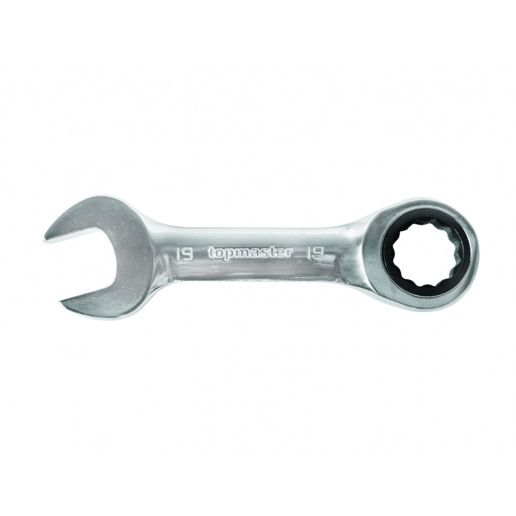 Top Master Pro Cheie combinata cu clichet 19mm STUBBY CRV TMP