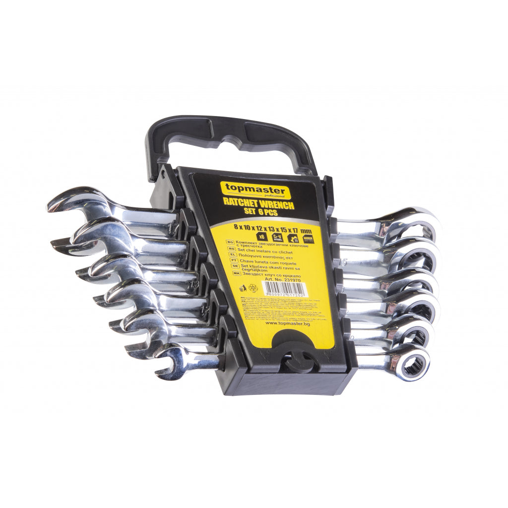 Top Master Pro Set 6 chei combinate cu clichet 8-17mm CRV TMP