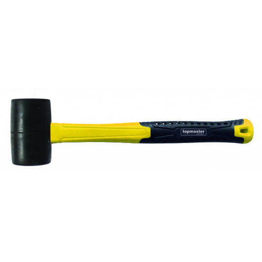 Top Master Pro Ciocan cauciuc negru cu maner fibra 680g TMP