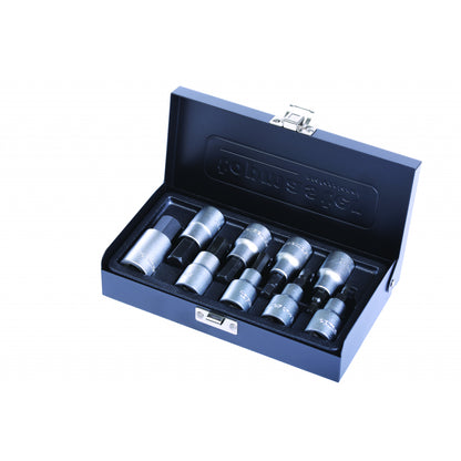 Top Master Pro Set 9 biti tubulara  ½" HEX4-HEX17mm CRV TMP